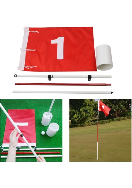 3 Bölümlü Golf Bayrak Çubukları Golf Koyarak Bayrak (Yurt Dışından) fırsatları