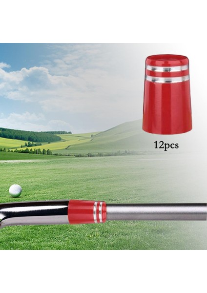 12 Parça Konik Ucu Için Dayanıklı Golf Ferrules Demir Kama Kapak Boyutu .355 Kırmızı (Yurt Dışından) fiyatları