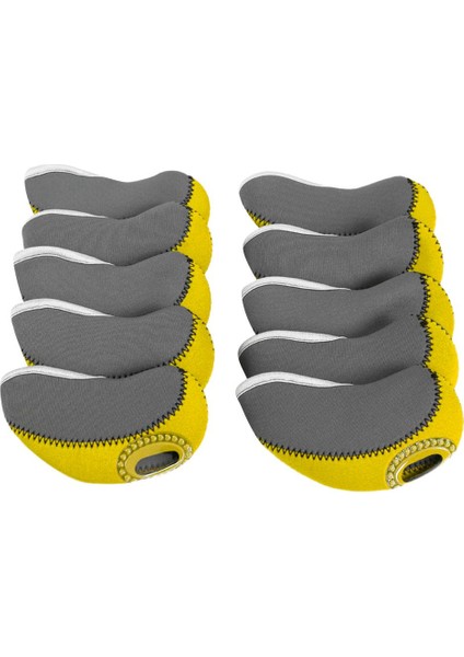 10 Neopren Golf Demir Kulübü Başkanı Clear Pencere Sarı ile Set (Yurt Dışından)