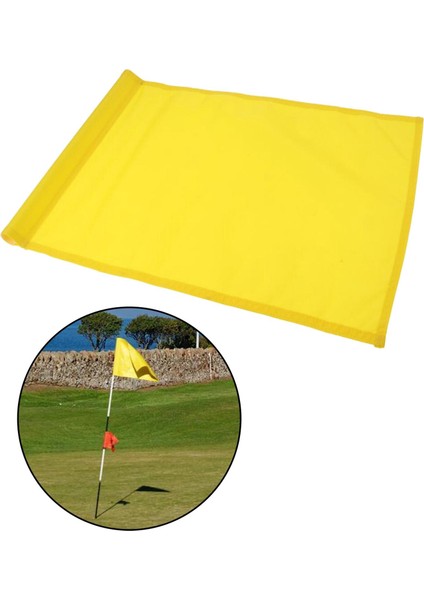 Golf Hole Cup Flags Flags Parks Course Flag Red+Sarı (Yurt Dışından)
