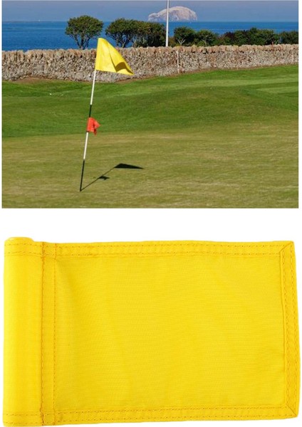 Golf Hole Cup Flags Flags Parks Course Flag Red+Sarı (Yurt Dışından)