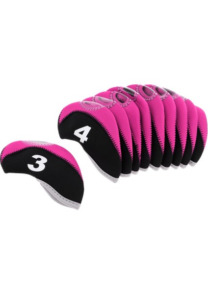 10PCS Neopren Golf Kulübü Kafa Kaplar Kama Demir Koruyucu Kapak Iki- (Yurt Dışından) fırsatları