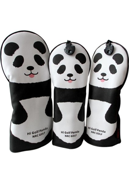 3 Pcs Golf Club Headcover - Ahşap Sürücü Kafa Koruyucu Kapak - Universal Fit (Yurt Dışından)