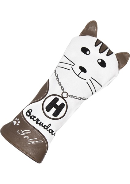 Pu Deri Golf Kulübü Kafa Kapağı ile No. Tag Su Geçirmez Golf Ahşap Headcovers Kahve Beyaz S (Yurt Dışından) fiyatları