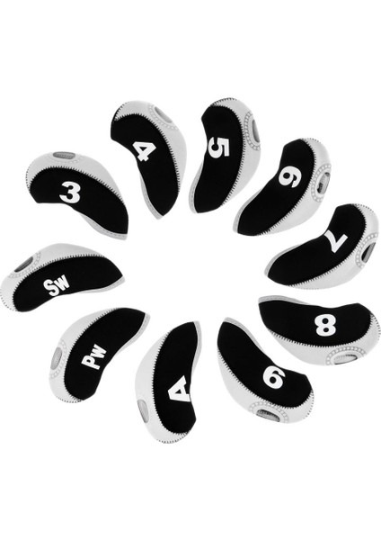 10 Adet Iki Neopren Golf Kulübü Demir Kafa Kapakları Golf Aksesuarlarını Koruyun (Yurt Dışından) fiyatları