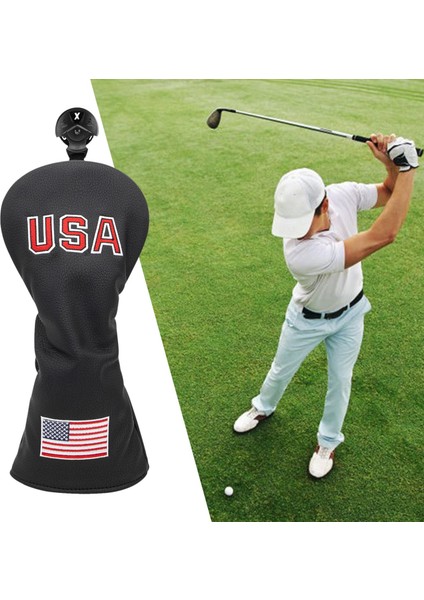 Su Geçirmez Pu Golf Ahşap Kafa Kapak Fairway Hibrit Başkak Kol Koruyucu Siyah 12.5X30 cm (Yurt Dışından) fırsatları