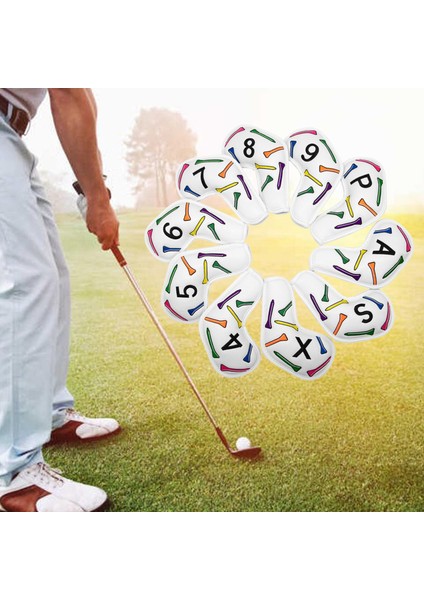 10 Adet Golf Demir Başlık Seti Kulüp Koruyucusu Golf Ekipmanı Tüm Markalara Uyuyor (Yurt Dışından)