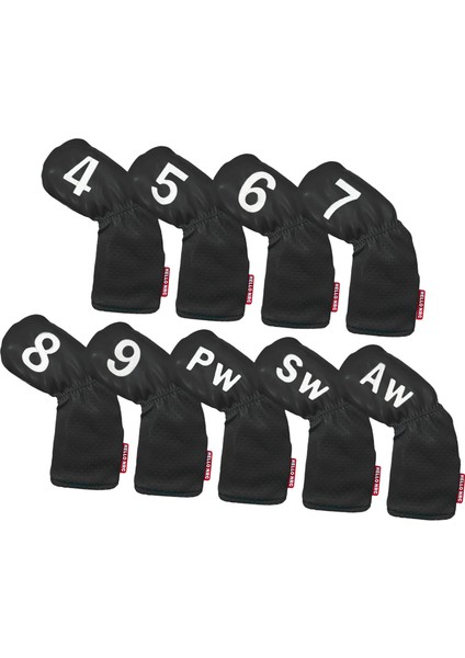 9 Adet Golf Club Demir Headcover 4,5,6,7,8,9, Pw, Sw, Aw Guard Tüm Markalara Uyuyor (Yurt Dışından)
