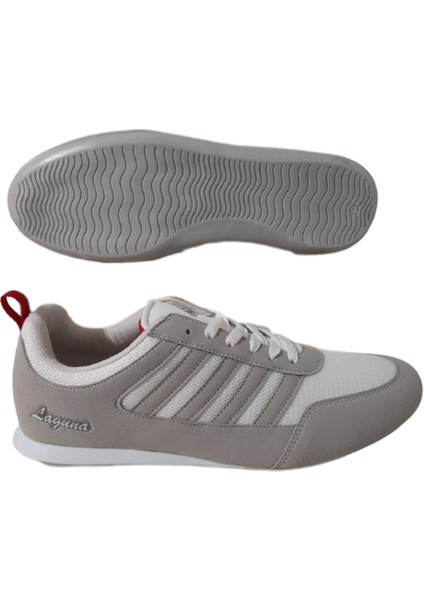 Gri-Beyaz Bagcıklı Unisex Günlük Spor Ayakkabı