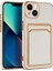 Apple iPhone 13 Kılıf Kenarı Gold Renkli Kartlıklı Bark Silikon Kapak 1