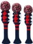 3 Parça Pom Pom Kafa Kapakları Fairway Örme Golf Ahşap Headcover Koruyucu Lozma (Yurt Dışından) 1