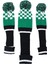 3pcs Örgü Ahşap Golf Kulübü Yeşil No. Etiketler 1 3 5 Sürücü Için (Yurt Dışından) 2