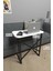 Metal Ayaklı Laptop Sehpası Kahvaltı Masası Çalışma Sehpası Beyaz 60X35 FD-MTL60X35-BEYAZ 3
