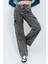 Kız Çocuk Kargo Cep Detaylı Yüksek Bel Wide Leg Kot Pantolon-PNT-0029 2