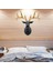 3D Geyik Kafası Heykelcik Duvar Heykel Duvar Dekasyonu Otel Süsü Siyah Altın (Yurt Dışından) 4