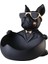 Köpek Heykeli Reçine Heykel Anahtarları Takı Depolama Ofisi Siyah (Yurt Dışından) 1