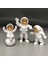 3pcs Astronot Figürinler Minyatürler Uzaylı Dekoratif Koleksiyonlar El Sanatları Altın (Yurt Dışından) 4