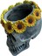 Kafatası Flowerpot Reçine Artware Succulents Ekici Pot Home Cadılar Bayramı Güneş Çiçeği (Yurt Dışından) 1