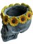 Kafatası Flowerpot Reçine Artware Succulents Ekici Pot Home Cadılar Bayramı Güneş Çiçeği (Yurt Dışından) 2