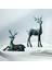 2pcs Geyik Heykelleri Ren Geyiği Heykelleri Ev Dekoru Dekoratif Geyik Figürinleri Bronz (Yurt Dışından) 3