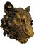 Gerçekçi 3D Hayvan Head Statue Büst Heykel Çubuğu Dekor Süsü 20.5X11X22CM (Yurt Dışından) 2