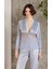 Pierre Cardin saten Gecelik Sabahlık Pijama Takım Şort Takım 6'lı Gelin Çeyiz Seti 6005 5