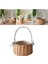 Rustik Rattan Depolama Sepeti Piknik Düğün Çiçek Hasır Kapalı Dış Mekan M (Yurt Dışından) 3