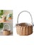 Rustik Rattan Depolama Sepeti Piknik Düğün Çiçek Hasır Kapalı Dış Mekan M (Yurt Dışından) 4