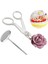 Pasta Şeker Hamuru Gül Yapım Seti 2li Çivi Rus Duyu + Çiçek Makası Çivi Pasta Gül Yapım Aparatı 1