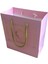 Karton Hediye Çantası Gold Saray Desenli 20X20X10 cm (10 Adet) Pembe 1