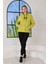 Kalp Desenli Günlük Sweat Jogger Kadın Spor Kombin Yeşil 5