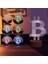 Bitcoin LED Gece Lambası Ahşap Taban 7 Farklı Işık Renkli 2