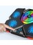12 Rgb Işık Modlu LCD Ekranlı Notebook Soğutucu - Yükseklik Ayarlı Fan Hız Kontrollü Telefon Tutucu 2