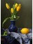 Mavi Vazodaki Sarı Laleler Pixart Sanat Elmas Mozaik Tablo Diamond Türkiye 52*72 1