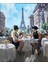 Paris Manzaralı Buluşma Pixart Sanat Elmas Mozaik Tablo Diamond Türkiye 48*58 1