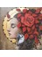 Kırmızı Çiçekler ve Kadın Pixart Sanat Elmas Mozaik Tablo Diamond Türkiye 53*53 1