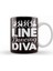 Line Dancing Diva Line Dancer Country Western Music Cowgirl Kupa Bardak Porselen 1