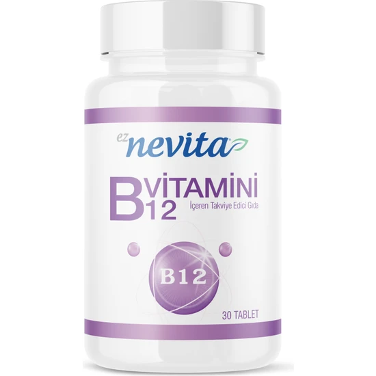 Eznevita B12 Vitamini Gıda Takviyesi 30 Tablet -Eznevita