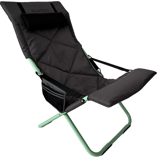 Platan Chair Ones-E Şezlong Tipi Katlanır Kamp Piknik Bahçe Karavan Sandalyesi