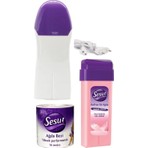 Sesu Roll-On Kartuş Ağda Seti Hassas Ciltler İçin 100 ml Ağda ve 10 mt Ağda Bezi ile Makineli