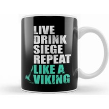 Assassins Creed Valhalla Viking Life Motto Kupa Bardak Porselen