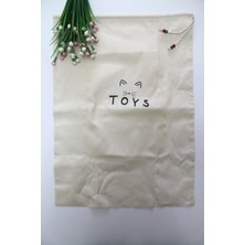 Emtory Home Toys Baskılı Büyük Boy Çok Amaçlı Büzgülü Oyuncak Torbası 50 x 70