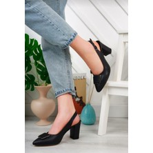 Walkenzo LP-2836 Kadın 8 cm Kare Topuklu Ayakkabı