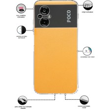 Case World Caseworld Xiaomi Poco M5 ile Uyumlu Kapak Kamera Korumalı Tıpalı Şeffaf Silikon Kılıf