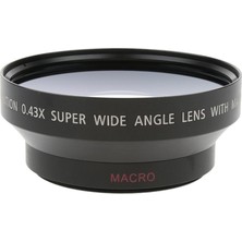 Perfect Profesyonel 62MM 0.43X Geniş Açılı Makro Lens + Sert Kaput + Taşıma Çantası (Yurt Dışından)