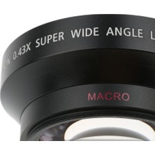 Perfect Profesyonel 62MM 0.43X Geniş Açılı Makro Lens + Sert Kaput + Taşıma Çantası (Yurt Dışından)