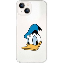 Printify Apple iPhone 13 Mini Uyumlu Kapak Donald Duck Tasarımlı Şeffaf Silikon Kılıf