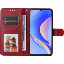 Xshine Huawei Için 50 Pro 4g / Nova Y90 4g Pu Deri Deri Flip Cüzdan Kılıf Manyetik Folio Stand Buzağı Dokusu Şok Geçirmez Telefon Kapağı (Yurt Dışından)