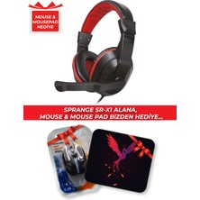 Sprange Sr-X1 Mikrofonlu Pc Kulaklık (Mouse & Mousepad Hediyeli)