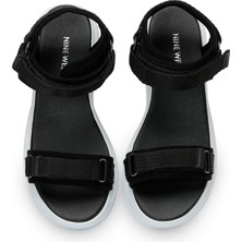 Nine West Enıret 3fx Siyah Kadın Kalın Taban Sandalet